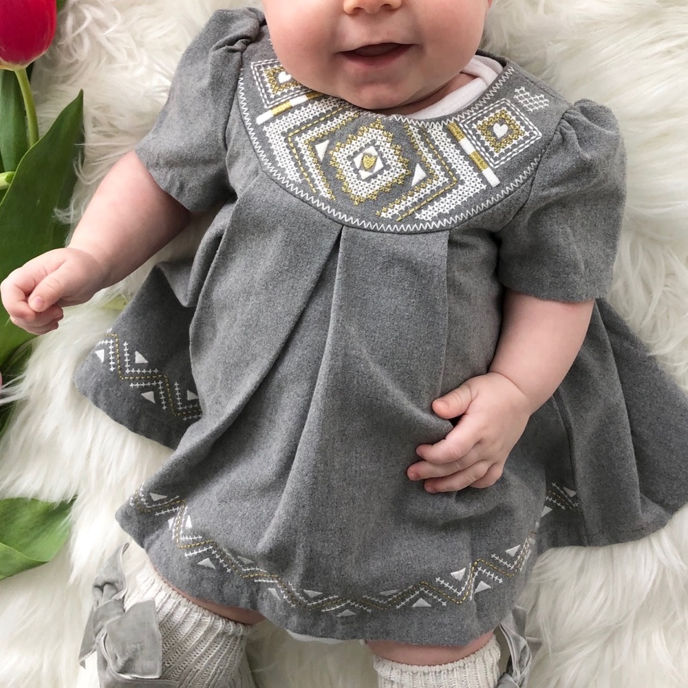 Ellie Tahari baby girl embroidered dress